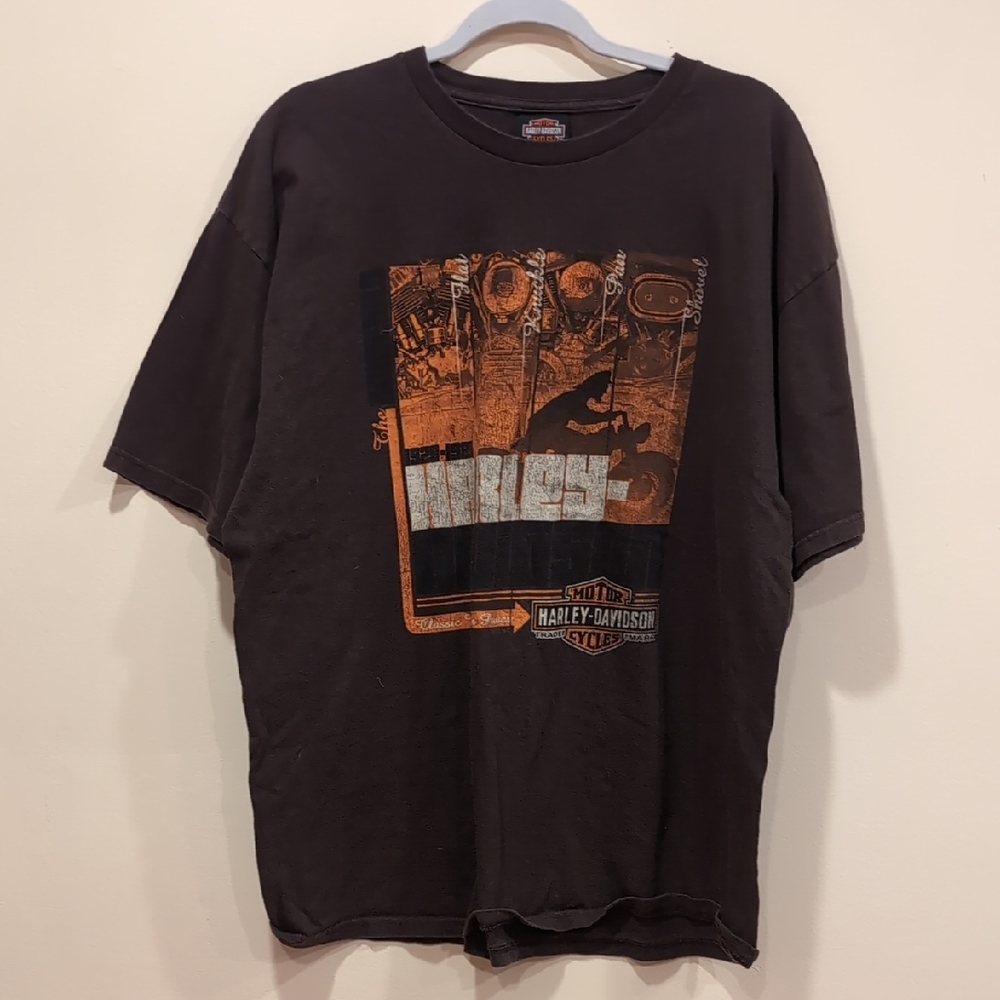 Harley-Davidson Men's Dark Brown Graphic Tee